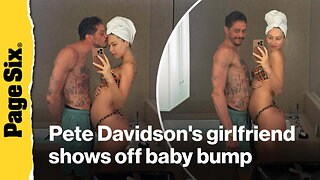 Pete Davidson's pregnant girlfriend, Elsie Hewitt, shows off growing baby bump in adorable vacation snaps