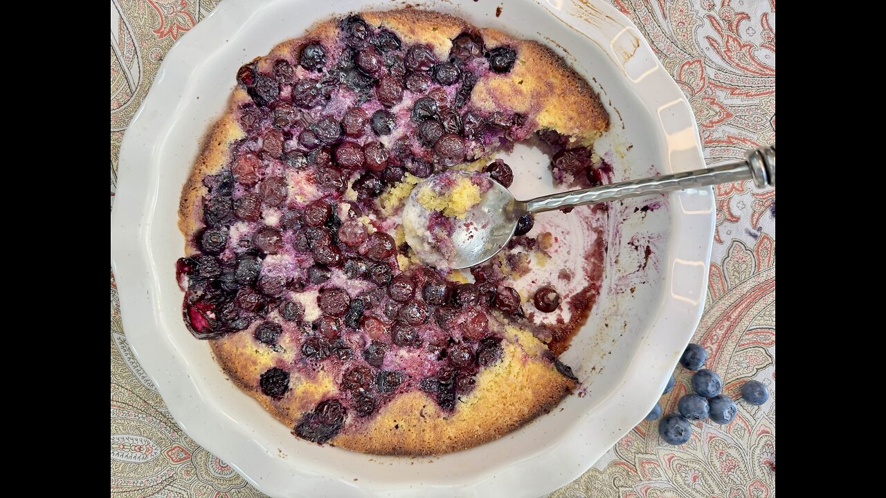 Blueberry Spoon Cake (Gluten-Free)