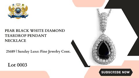 PEAR BLACK & WHITE DIAMOND NECKLACE
