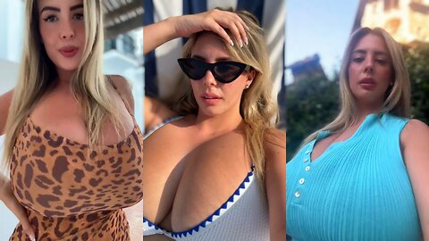 Fun motivational outdoor fashion moves by torrid Italian influencer Valentina