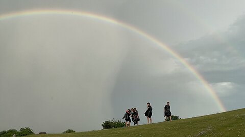 Trash Bagging Under A Double Rainbow!