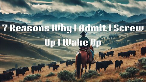 7 Reasons Why I Admit I Screw Up I Wake Up