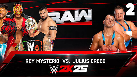 WWE 2K25 Raw April 14th 2025 - Match 2: Rey gets the WIN!