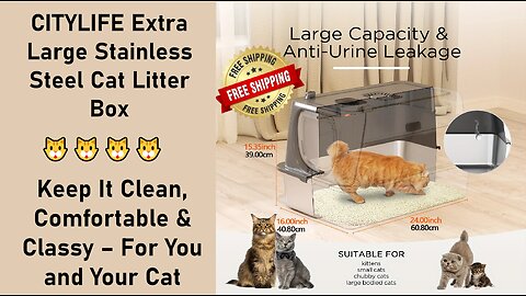 customer review about this CITYLIFE Extra Large Stainless Steel Cat Litter Box