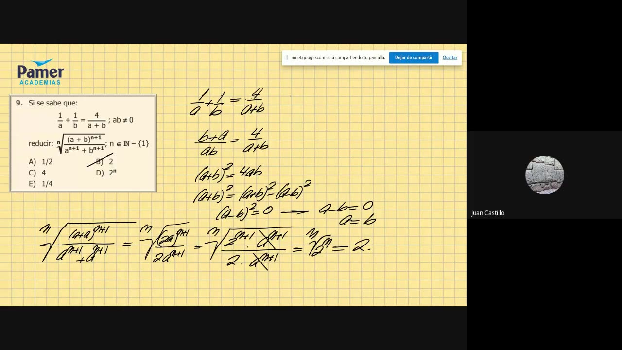 PAMER SEMESTRAL 2023 | Miscelánea | Álgebra