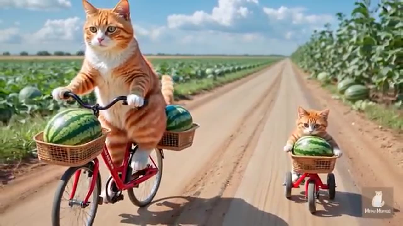 Mama Cat Sell Salmon Maki To Make Kitten's Dream of Going to The Amusement Park Come True!