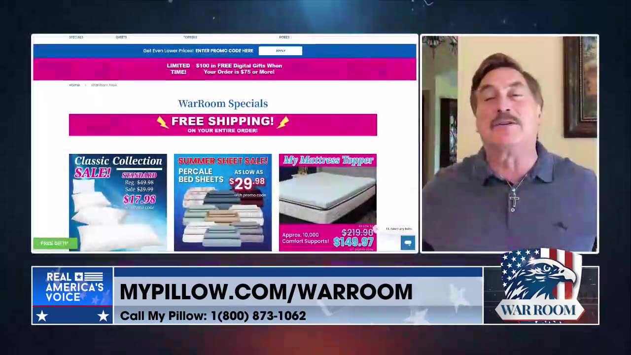 WarRoom Posse Rewards: Free Shipping On MyPillow Products
