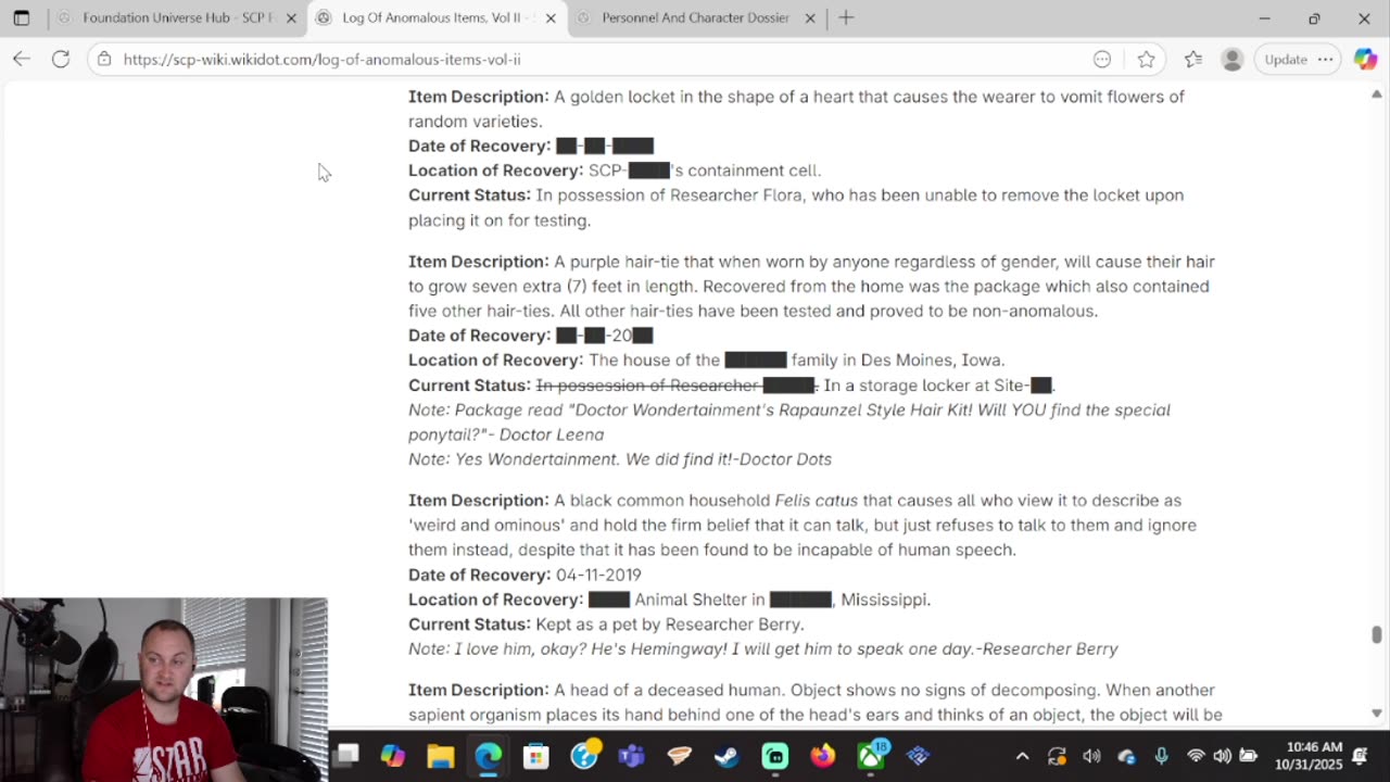 SCP Foundation - Log of Anomalous Items, Vol. 2 (451-500)