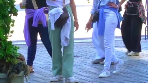 Girls break the barricade to escape