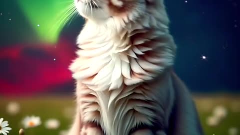Lonely Cat Dreams of the Sky 🌌🐱”