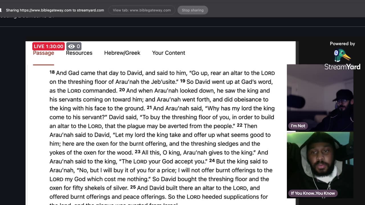 Finishing Reading 2 Samuel 18-24