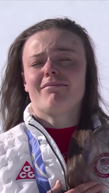Downhill Gold Medalist Breezy Johnson Breaks Down in Tears During National Anthem