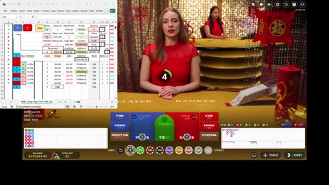 Baccarat - 12 units, 53.9% HR, 7 drawdown, level 5, MBE Chop Rep BS, True Holl LCSD 4.1 3LS MM