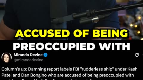 FBI Called a RUDDERLESS SHIP