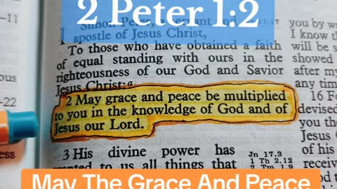 May Grace And Peace Be Multiplied To You..