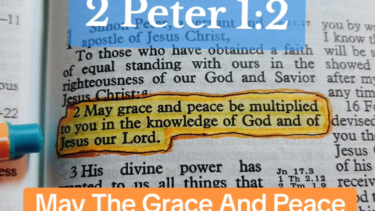 May Grace And Peace Be Multiplied To You..