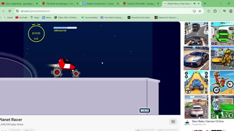 Planet Racer - gameplay Flash Ragdoll Physics Racing game