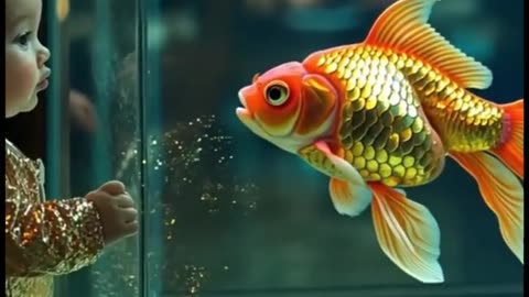 Ai boy with fish