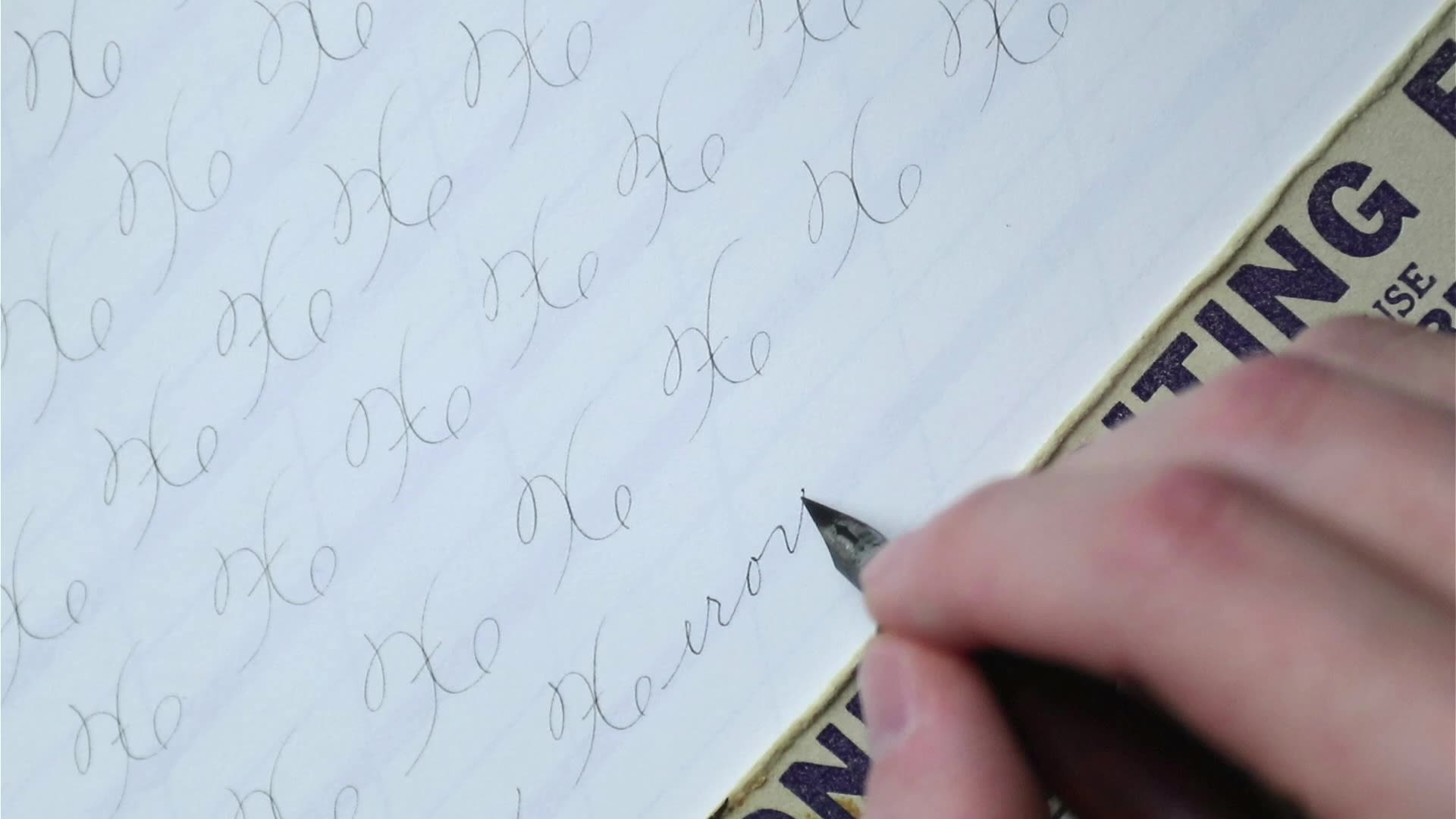 How write in cursive: Capital X