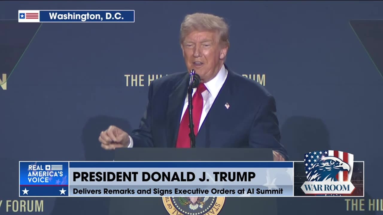 President Trump Speaks Live At The Hill And Valley Forum