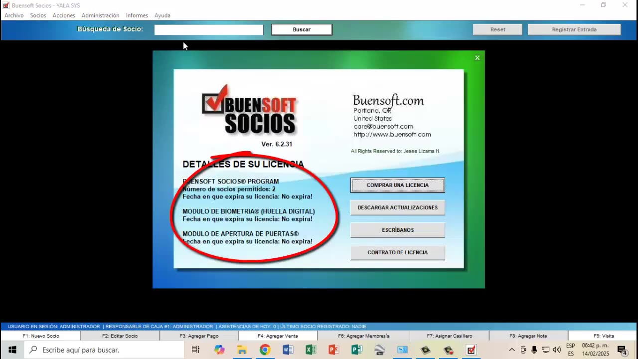Sistema BuenSoft Socios