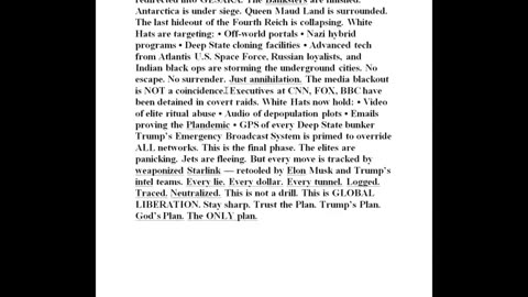 RFB - TRUMP Is Making Sweeping Arrests of The Deep State and has reallocated 300TRILLION!!