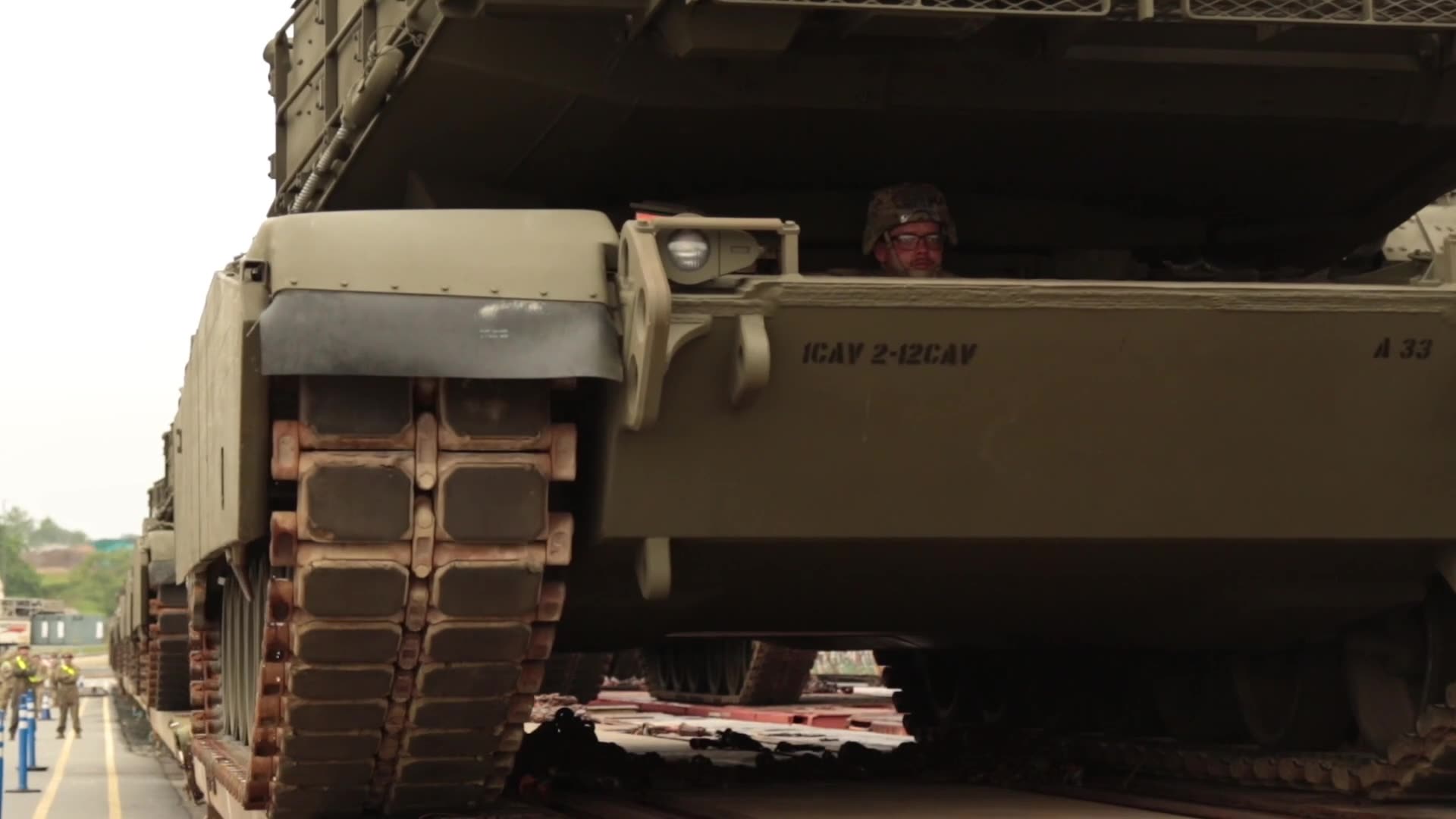 B-Roll: U.S. Military Rail Offloading in Jessup, Maryland