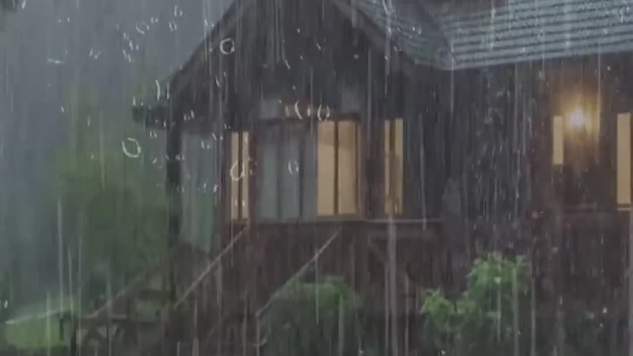Fall Asleep in 3 Minutes - Cure For Insomnia to Rain Sounds and Thunderstorm