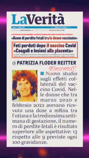 BOOM DI PERDITE FETALI TRA LE DONNE "VACCINATE"