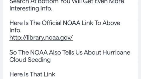 NOAA Tells Us Weather Modification And Cloud Seeding Are Real And So Is Hurricane Seeding.