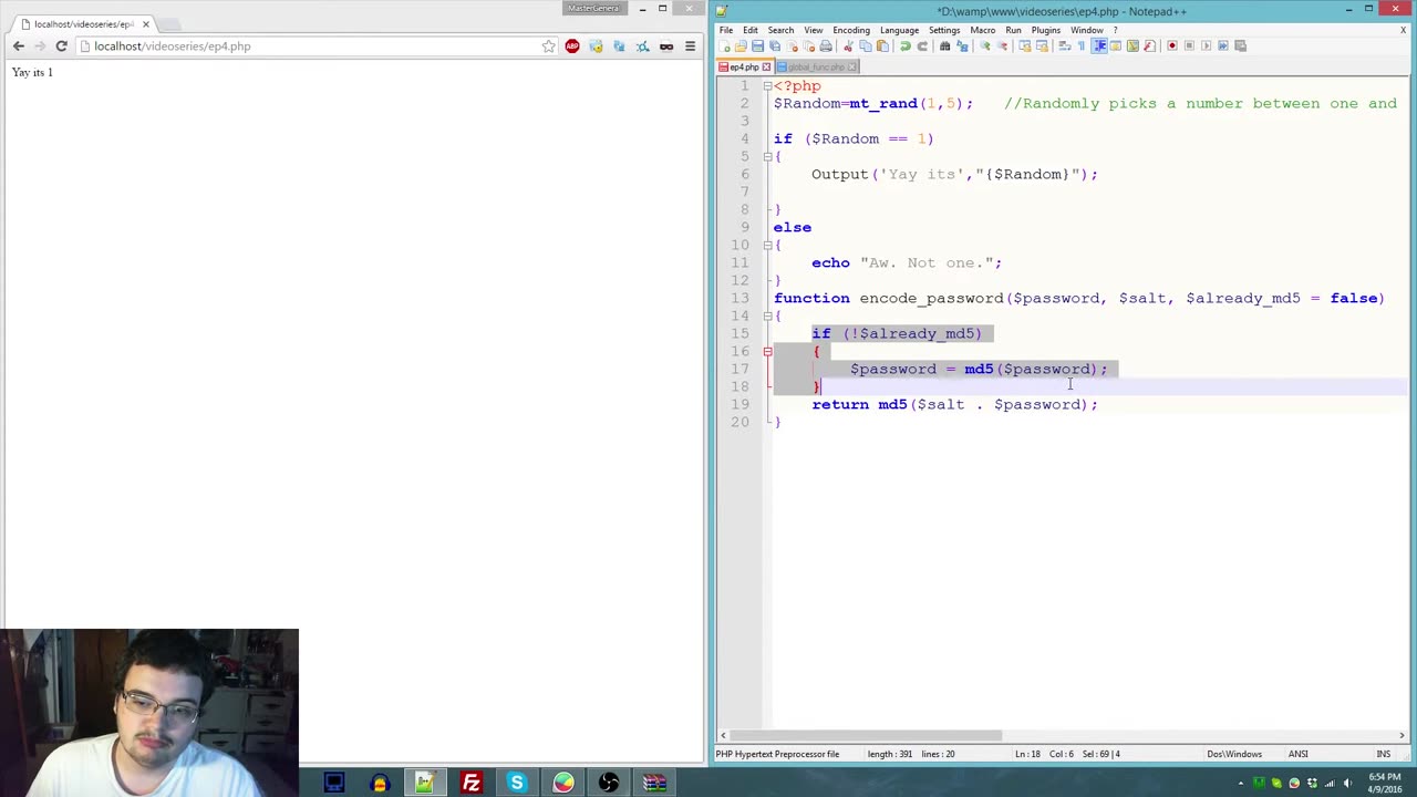 PHP Coding Functions, Password Generation