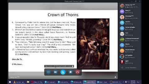 Feisty's 8 PM (Eastern) Scriptural Rosary