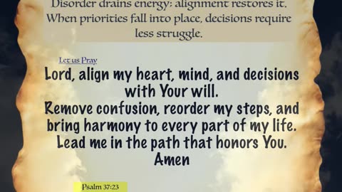 The Law of Alignment — Bringing Your Life Into Harmony With God’s Order Psalm 37:23