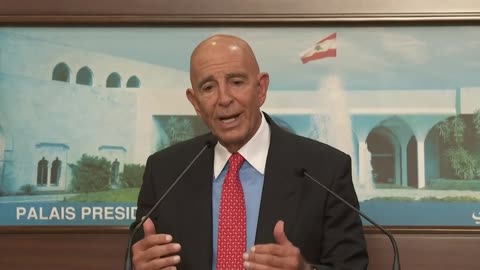 US envoy Thomas Barrack holds news conference in Lebanon - August 26, 2025
