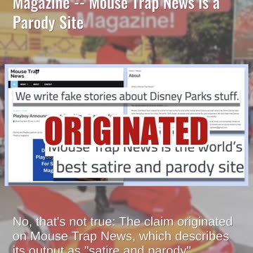 Fact Check: Disney and Playboy Did NOT Collaborate On a $50 Special Magazine -- Parody Site