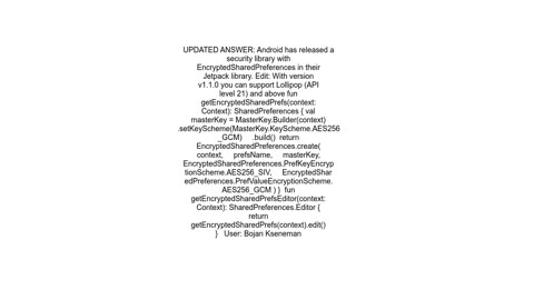 How to Secure Android Shared Preferences