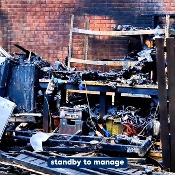 A major fire broke out in Priory Close, Burscough