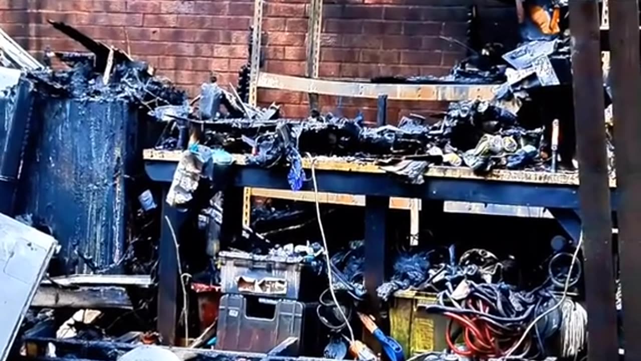 A major fire broke out in Priory Close, Burscough