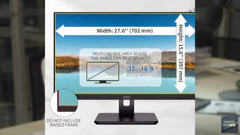 32 Inch Computer Monitor Privacy Screen Filter - Eye Protection Anti Glare Blue