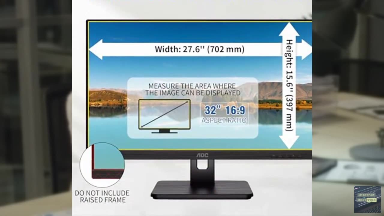 32 Inch Computer Monitor Privacy Screen Filter - Eye Protection Anti Glare Blue