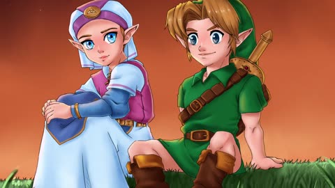 Painting Link and Zelda from Ocarina of Time