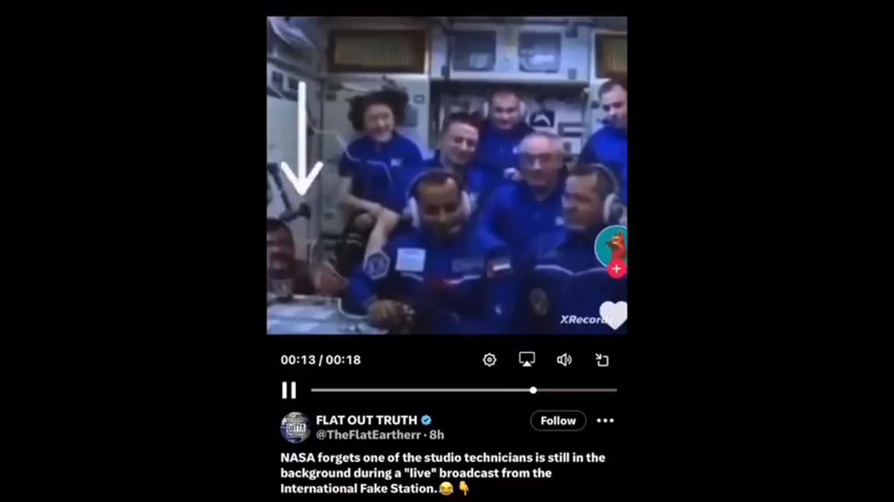 NASA forgets one of the studio technicians is still in the background,