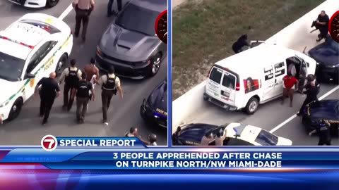 Police chase U-Haul van, execute multiple pit maneuvers and stop suspect from jumping off overpass