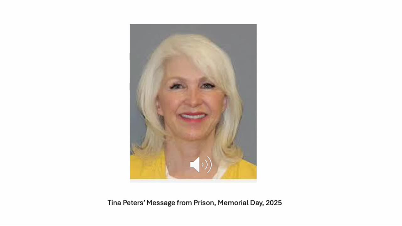 Tina Peters' Memorial Day message for President Trump discussing her Navy SEAL son (RIP)