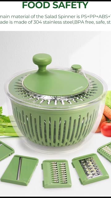 SUSTEAS Salad Spinner Large, Vegetables Wash Bowl, Fruits & Herb Lettuce
