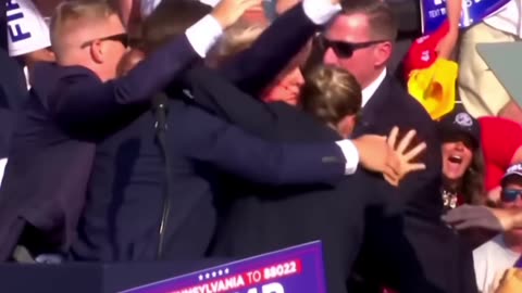 Watch: The moment when trump was shot