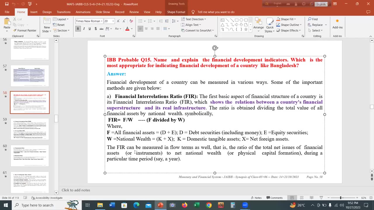 1. Banking Diploma Preparation - JAIBB - Monetary and Financial System (MAFS)
