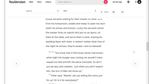 Luke 12 msg