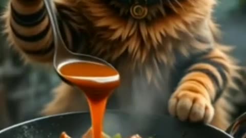 Caf cat cooking