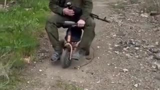 🚲😲 Ukraine Russia War | Russian Soldier Rides Stolen Child’s Bicycle in Combat Zone | RCF